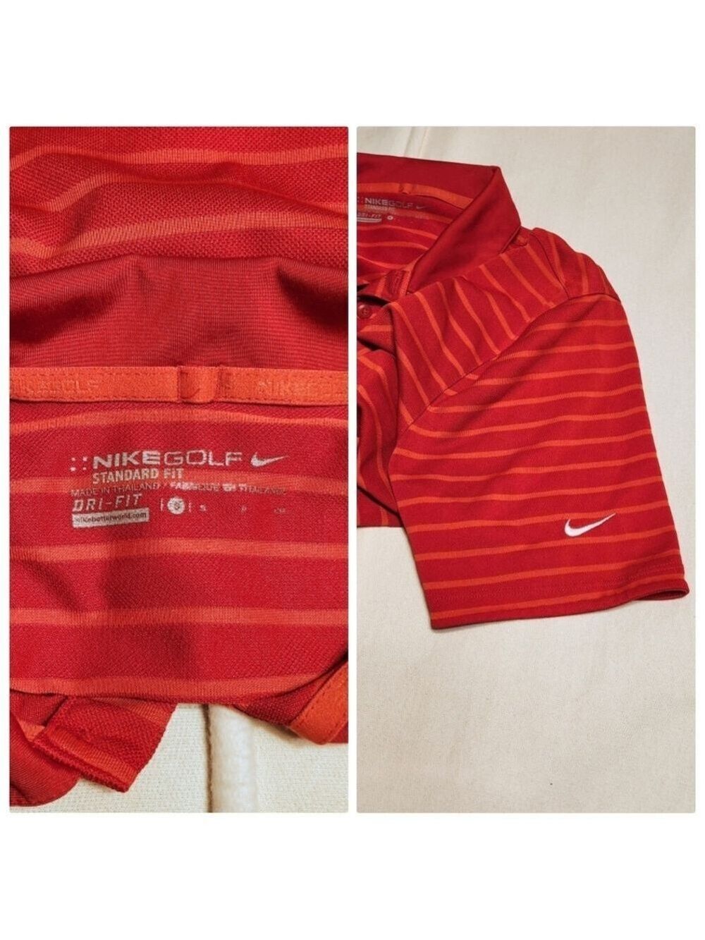 Nike Dri Fit Polo Shirt Mens Red Small - Picture 7 of 9